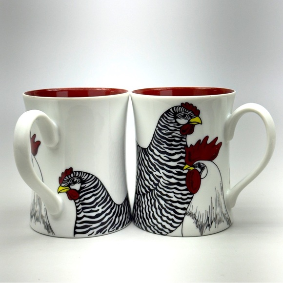Fitz and Floyd Coq du Villages Chicken Mugs - Picture 6 of 9